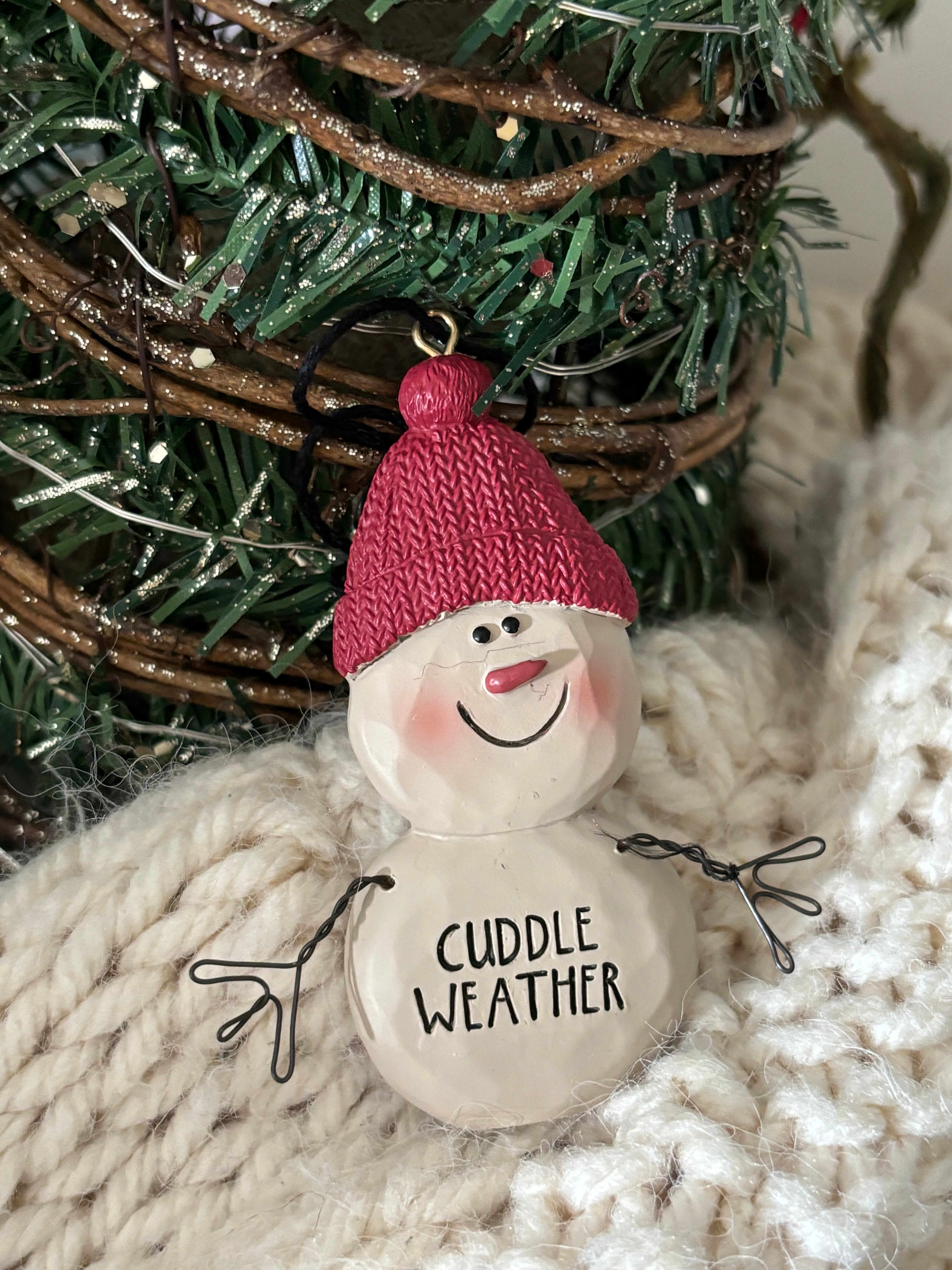Cuddle Weather Snowman Tree Ornament