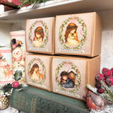 Vintage Style Christmas Bauble In Cute Box - Christmas Dreams - Blue Heart Bauble