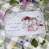Aluminium Sign - Little Hedgehog - Let’s Make Happy Memories