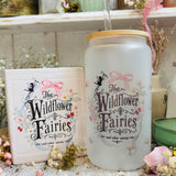 Glass Tumbler With Bamboo Lid And Straw - The Wildflower Fairies