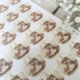 #2 Party Hedgehog Sticker Sheet - 35 Round Stickers