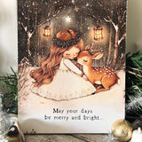 Christmas A5 Wooden Picture Board - May Your Days Be Merry And Bright