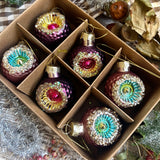 Six Vintage Style Baubles In Sweet Little Box