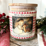 White Christmas Jar Candle