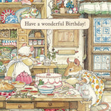 Brambly Hedge - Picnic Preparations  - Have A Wonderful Birthday Greeting Card OBH310