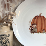 Cute 8” Ceramic Plate - Little Hedgehog - Autumn 25