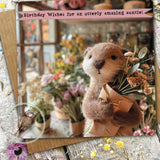 Otter Greetings Card 22a - Auntie