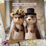 Otter Greetings Card 02 - Wedding