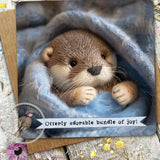 Otter Greetings Card 04 - Bundle of Joy