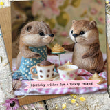 Otter Greetings Card 08 - Lovely Friend