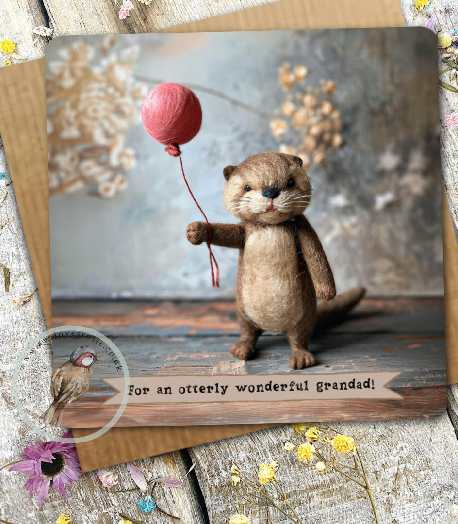 Otter Greetings Card (Male Relations)- Wonderful Birthday