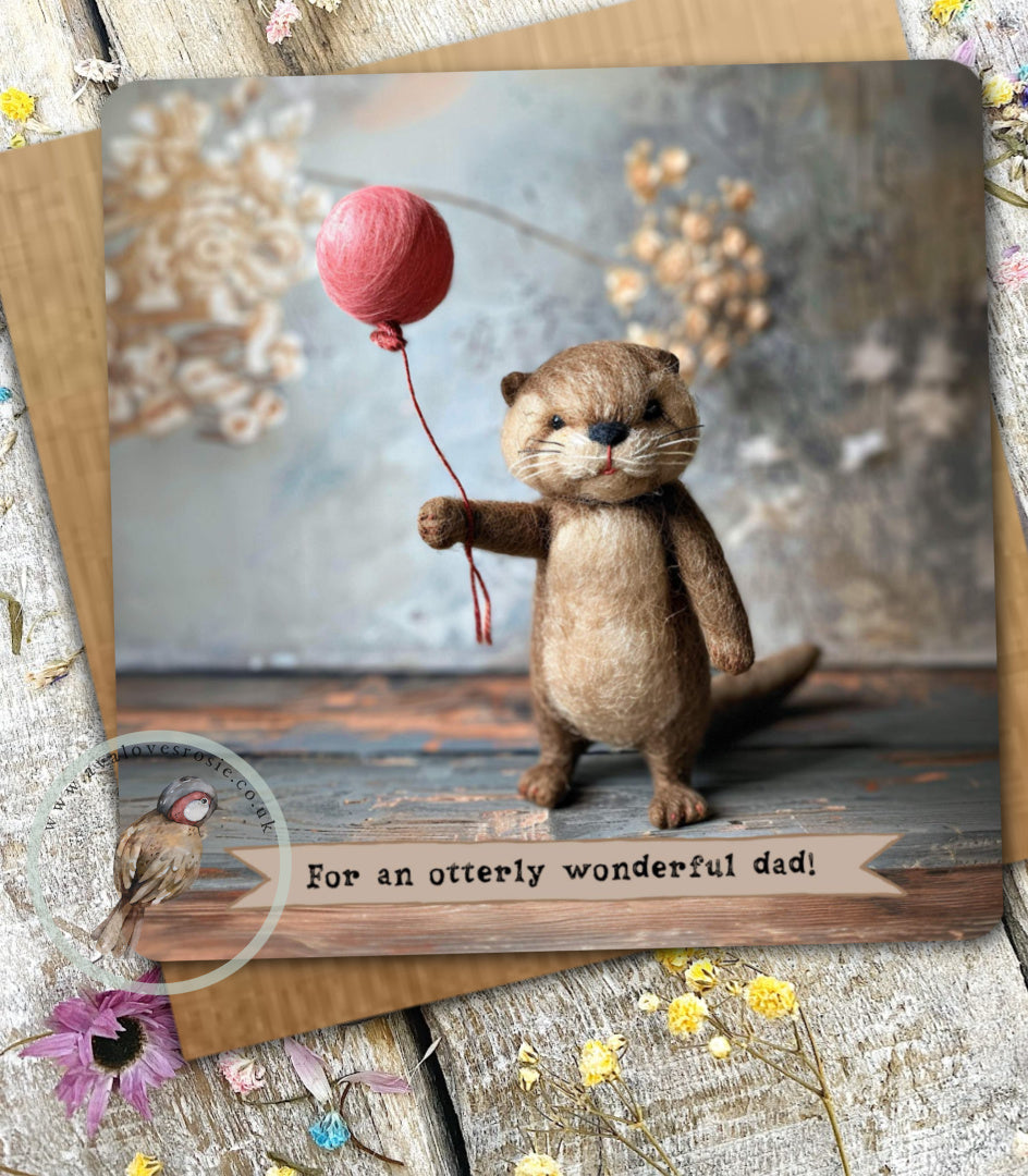 Otter Greetings Card (Male Relations)- Wonderful Birthday