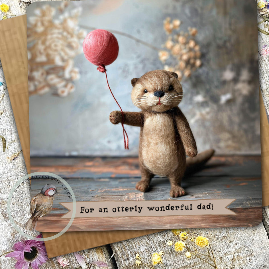 Otter Greetings Card (Male Relations)- Wonderful Birthday