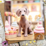 Sugar Paws - Blank Greeting Card - Weimaraner - #20