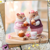 Sugar Paws - Blank Greeting Card -Cupcake Guinea Pigs - #46
