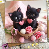 Sugar Paws - Blank Greeting Card - Black Kittens - #48