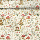 Printed Gift Wrap - Toadstools Houses