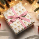 Three Sheets Of Printed Christmas Gift Wrap - Little Angels