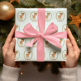 Three Sheets Of Printed Christmas Gift Wrap - Little Deer