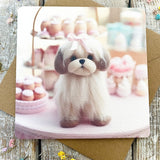 Sugar Paws - Blank Greeting Card - Shih Tzu  - #21