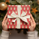 Three Sheets Of Printed Christmas Gift Wrap - Vintage Jolly Snowman