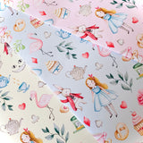 Three Sheets Of Printed Gift Wrap - Alice