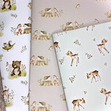Three Sheets Of Printed Gift Wrap - Woodland Friends