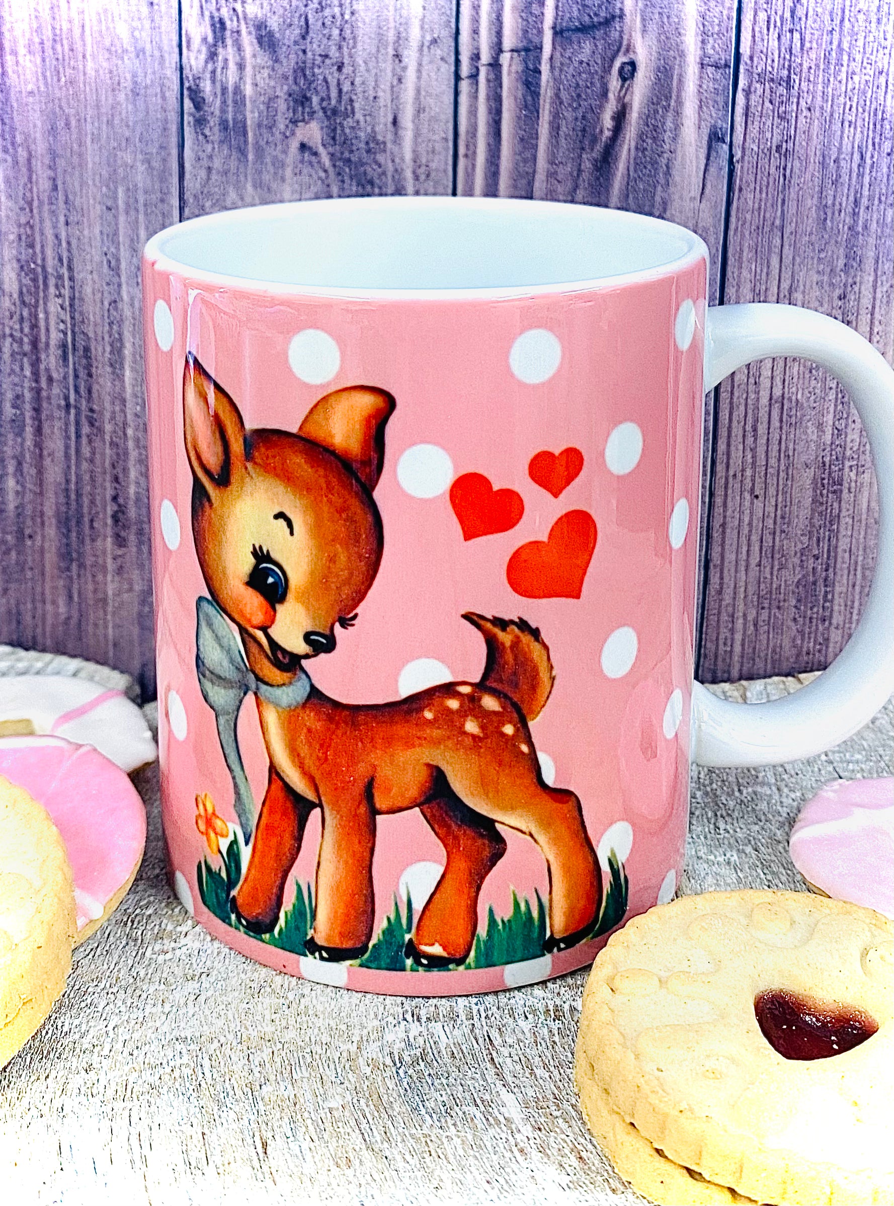 Super Cute Valentine Deer Ceramic Mug